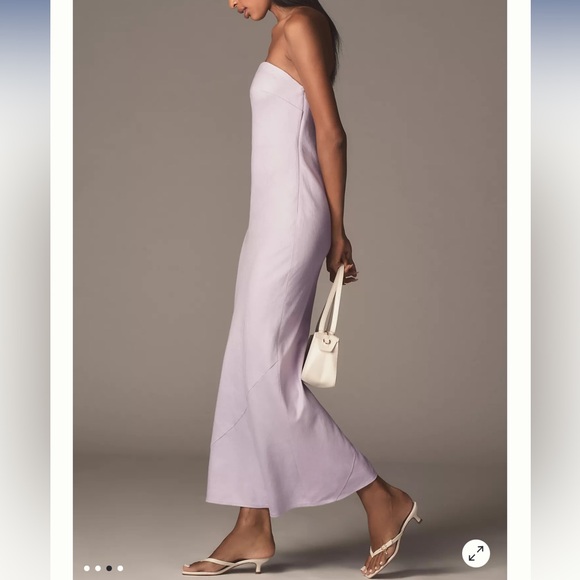 NWT Anthropologie The Tilda Linen Blend Slip Dress - Picture 3 of 4